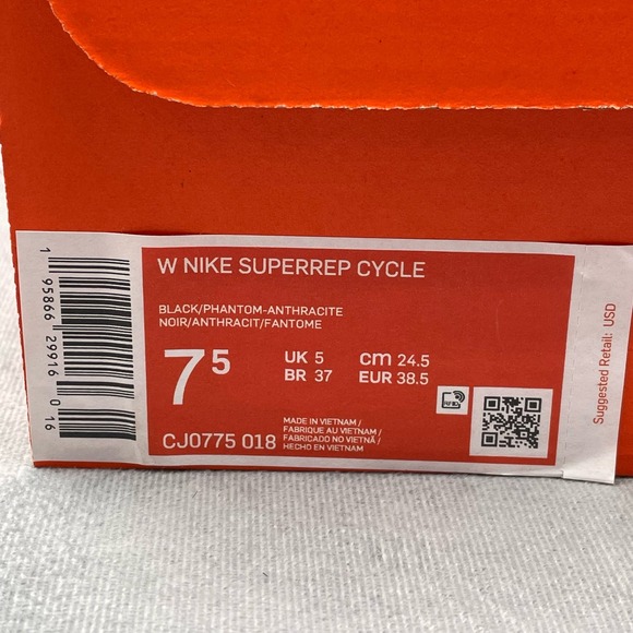 Nike SuperRep Cycle Women’s Indoor Cycling Shoes Black Orange Size 7.5 - Picture 11 of 11